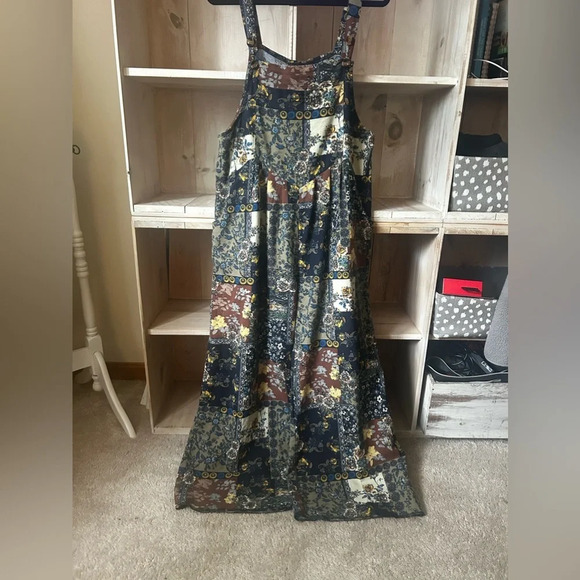 Patchwork Boho Cotton Overalls - Picture 2 of 7